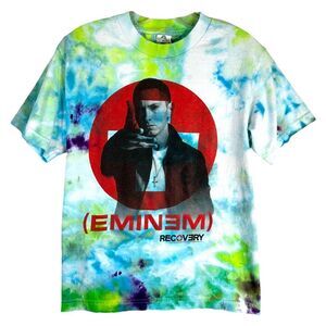 Eminem Small T Shirt Handmade Tie Dye Short Sleeve Green Blue Tee Rapper‎ 1507
